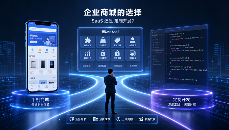 商城系统应该买SaaS还是自己开发？中小企业这样选更合适